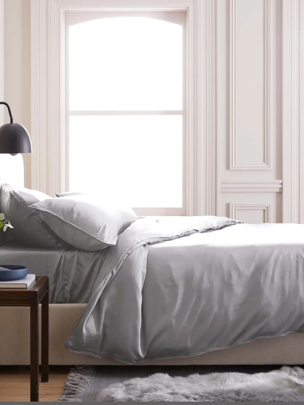 NWOT Quince Light Gray Bamboo Duvet Cover!